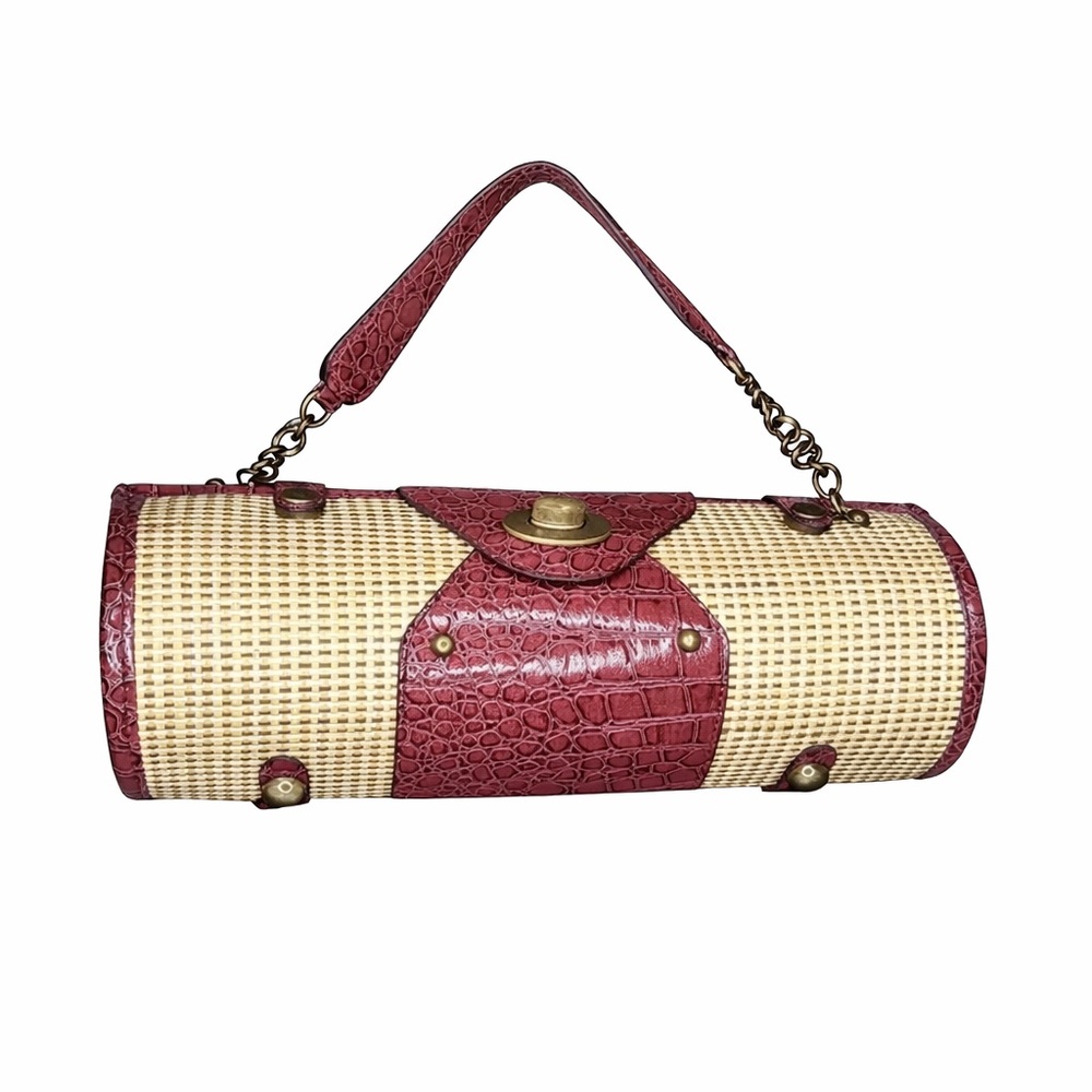 Elegant Red and Cream Wine Carrier/Purse